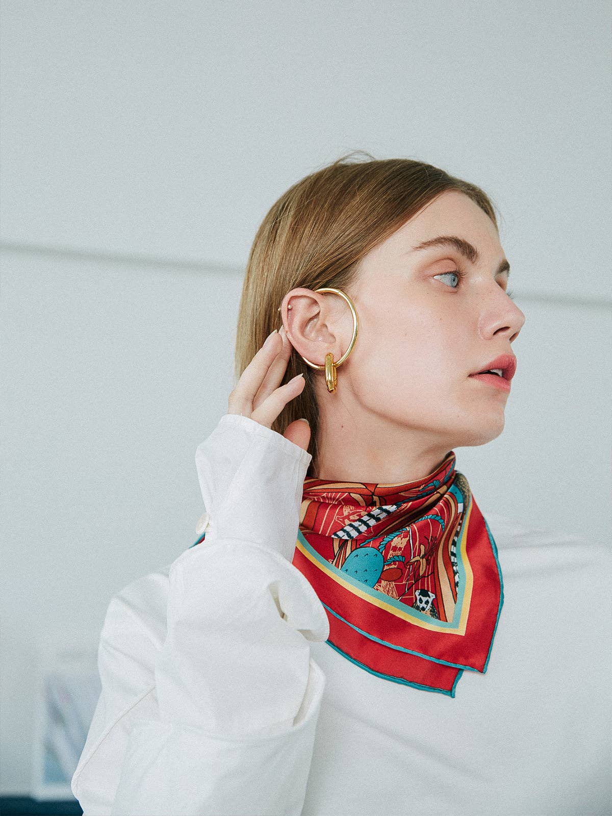 Lost Pattern NYC - "Madagascar" Silk Bandana - Red - Addie Rose Austin