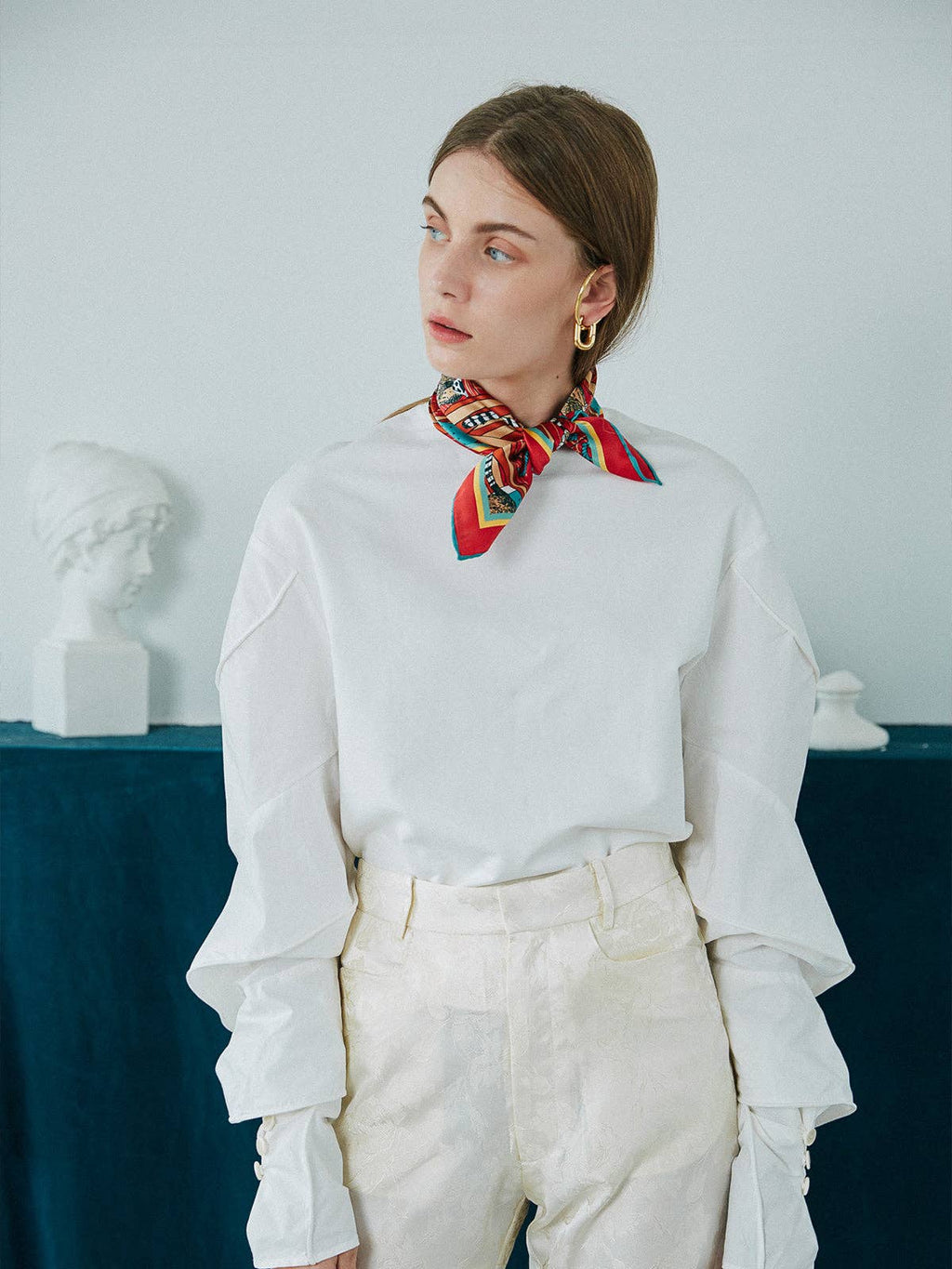 Lost Pattern NYC - "Madagascar" Silk Bandana - Red - Addie Rose Austin