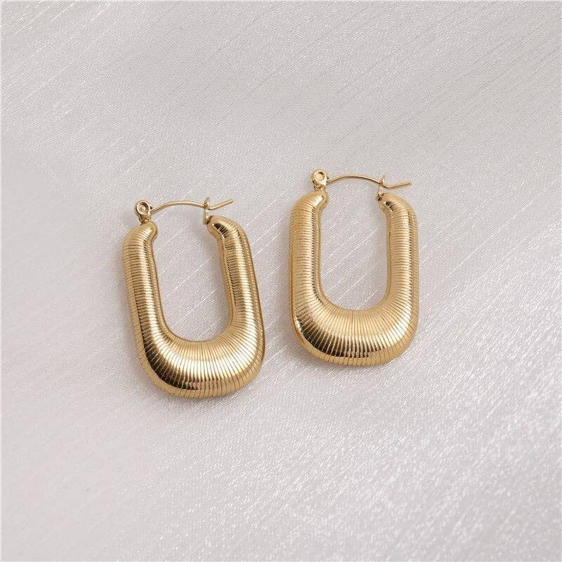 Louvre Earring Gold - Addie Rose Boutique - Austin