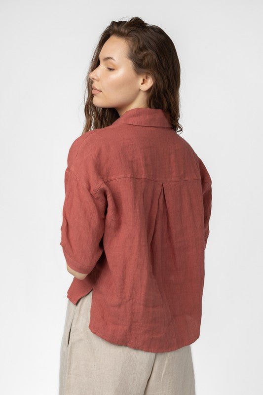 Marissa Button Down - Addie Rose Boutique - Austin