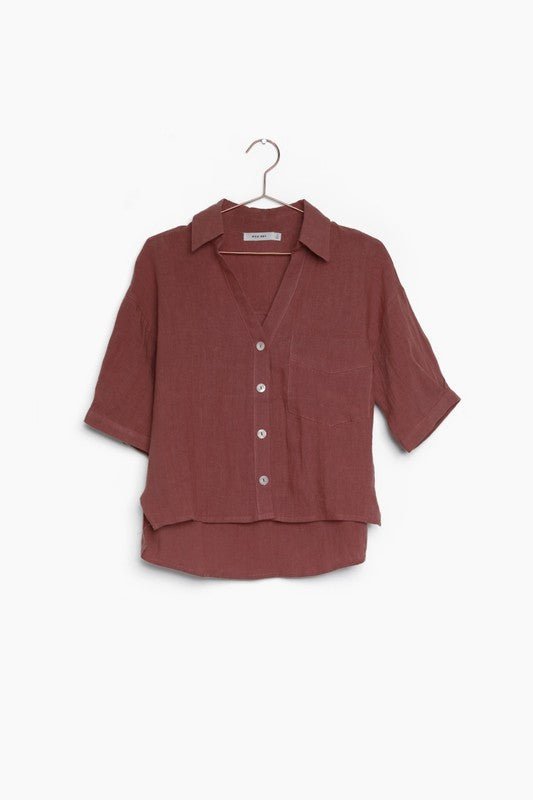 Marissa Button Down - Addie Rose Boutique - Austin