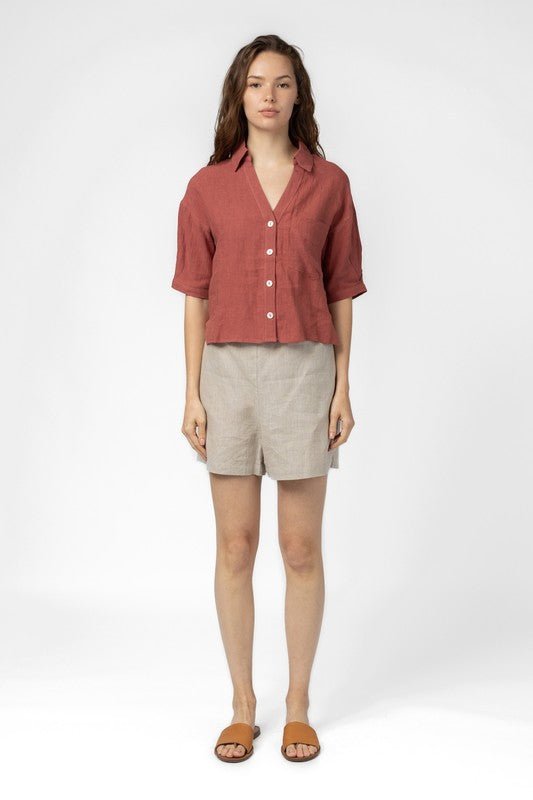 Marissa Button Down - Addie Rose Boutique - Austin