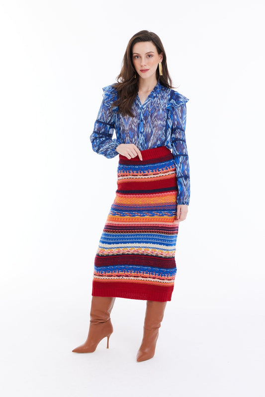 Marrit Rainbow Skirt - Addie Rose Boutique - Austin