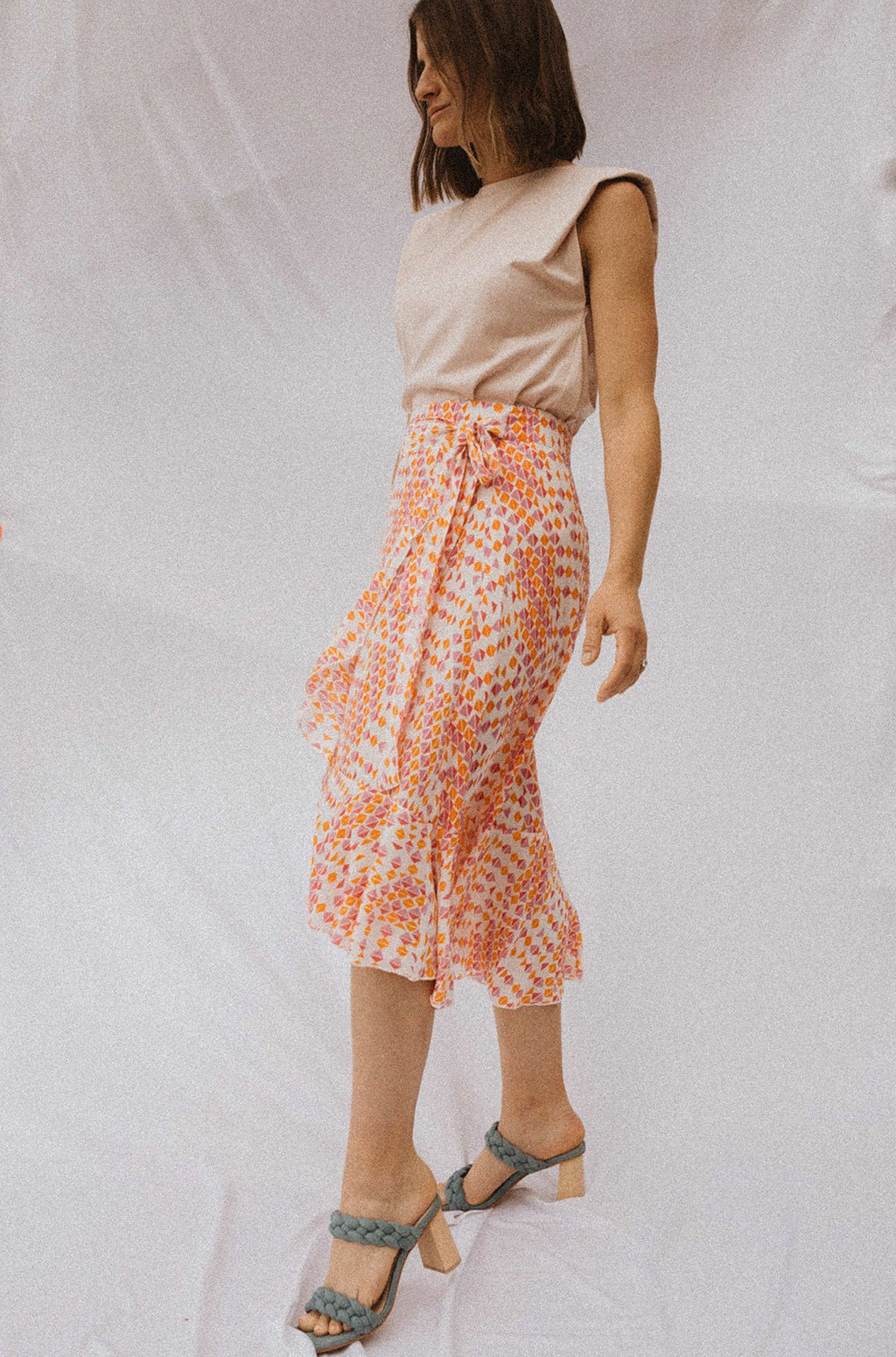 Mauve Solid Shoulder Tee - Addie Rose Boutique - Austin