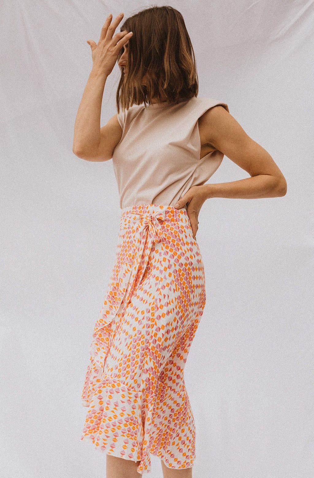 Mauve Solid Shoulder Tee - Addie Rose Boutique - Austin