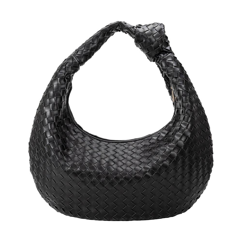 Melie Bianco - Katherine Extra Large Black Recycled Vegan Shoulder Bag - Addie Rose Boutique - Austin