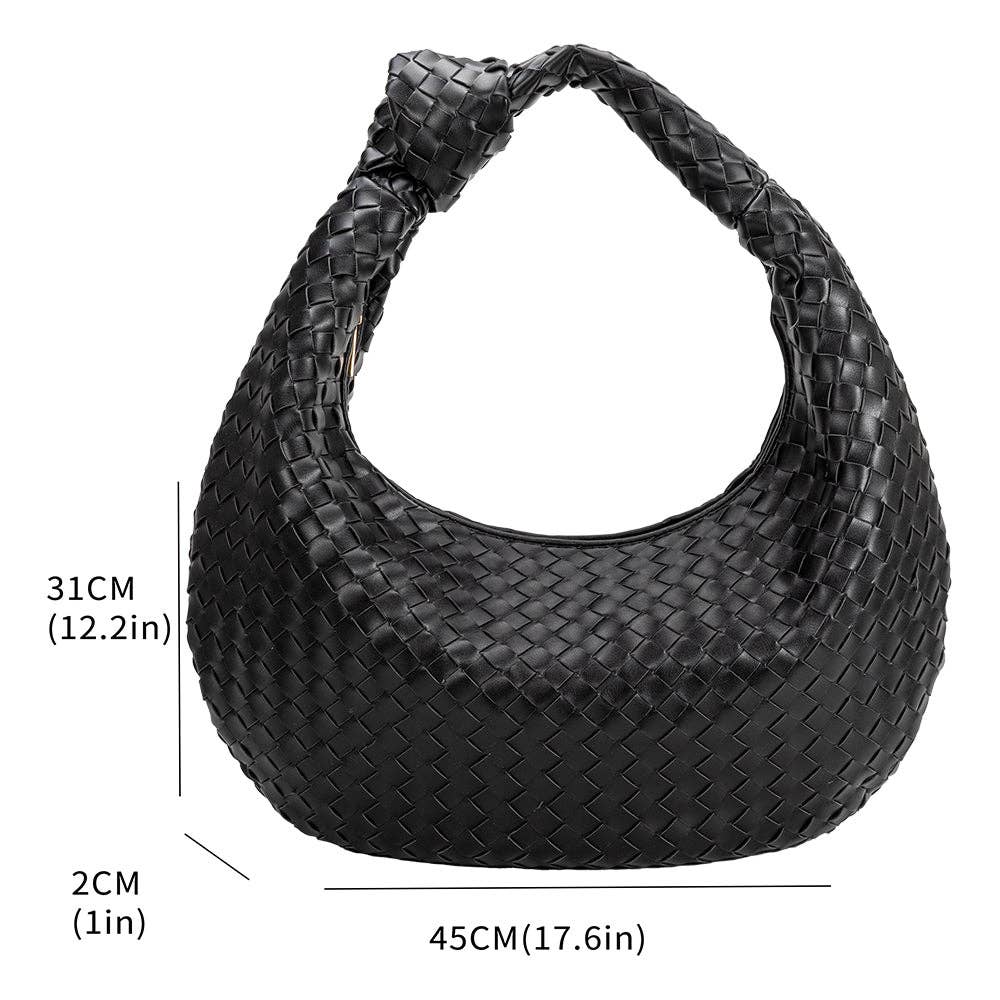 Melie Bianco - Katherine Extra Large Black Recycled Vegan Shoulder Bag - Addie Rose Boutique - Austin