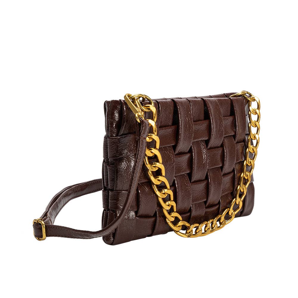 Melie Bianco - Mimie Mahagony Recycled Vegan Crossbody Bag - Addie Rose Boutique - Austin