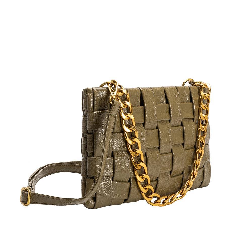 Melie Bianco - Mimie Olive Recycled Vegan Crossbody Bag - Addie Rose Boutique - Austin