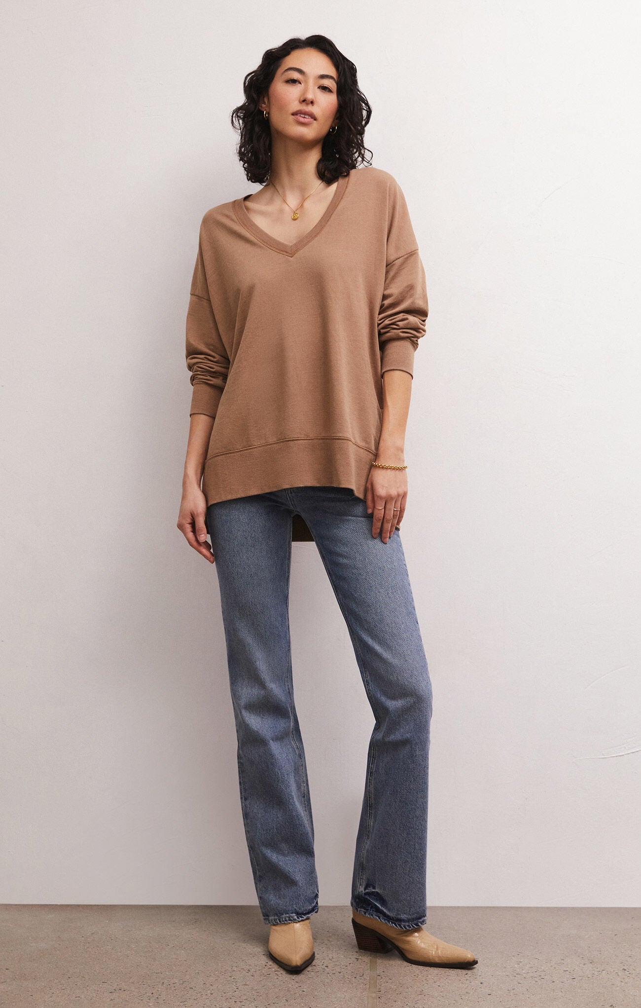 Modern V Neck Weekender - Addie Rose Boutique - Austin