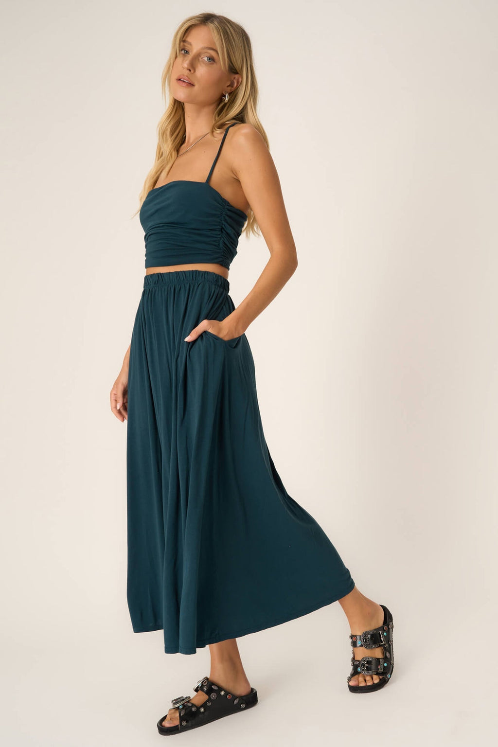 Mykonos Volume Skirt - Addie Rose Boutique - Austin