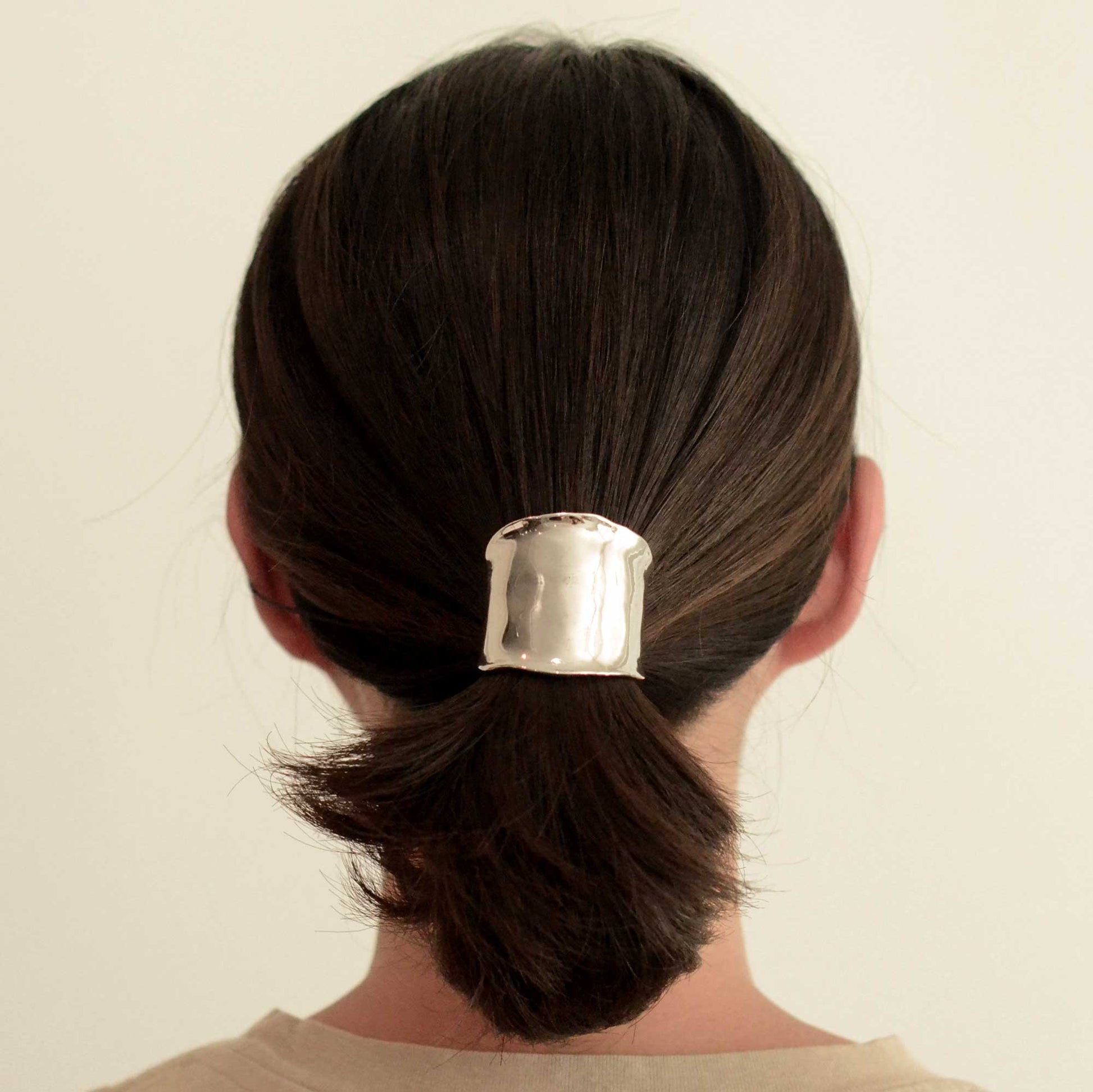 nar'sha - Metal Hair Ponytail Cuff Stick | Silver - Addie Rose Boutique - Austin