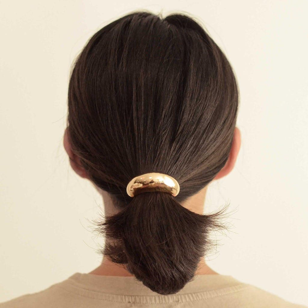 nar'sha - Narrow Crescent Metal Cuff Hair Tie | Gold - Addie Rose Boutique - Austin