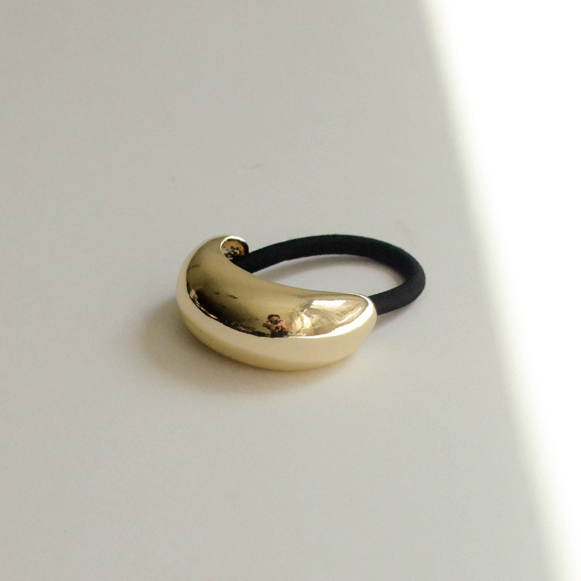 nar'sha - Narrow Crescent Metal Cuff Hair Tie | Gold - Addie Rose Boutique - Austin