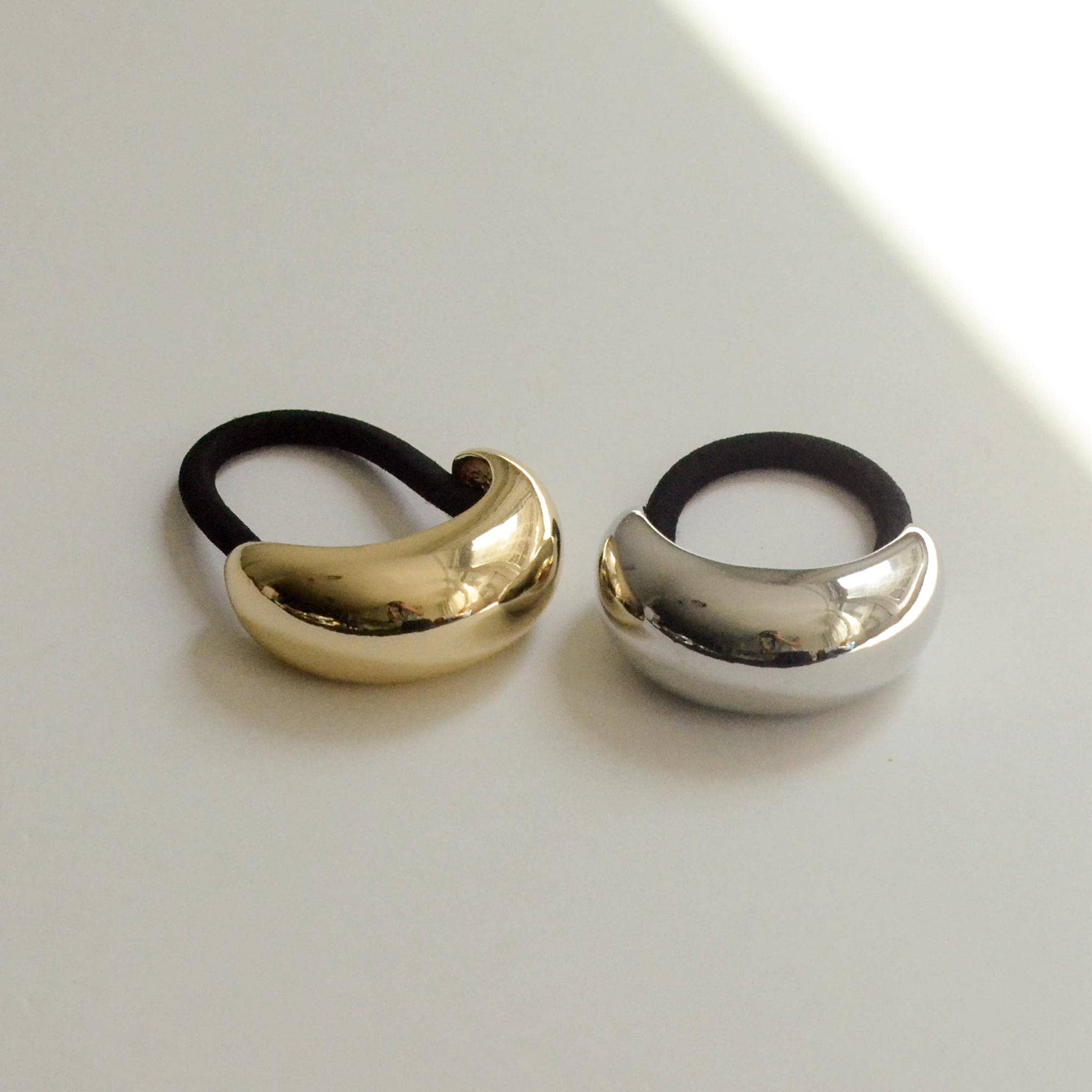 nar'sha - Narrow Crescent Metal Cuff Hair Tie | Gold - Addie Rose Boutique - Austin