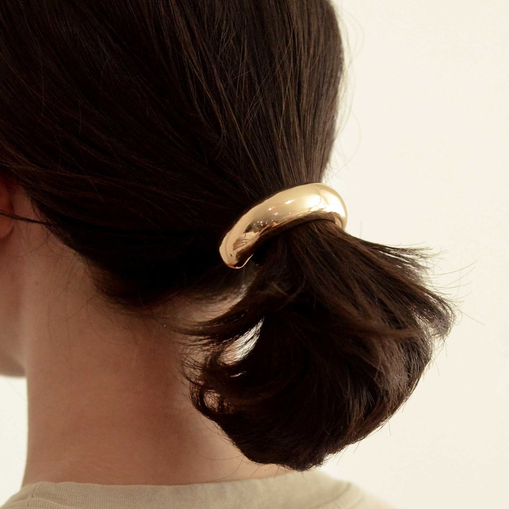 nar'sha - Wide Metal Cuff Hair Tie | Gold - Addie Rose Boutique - Austin