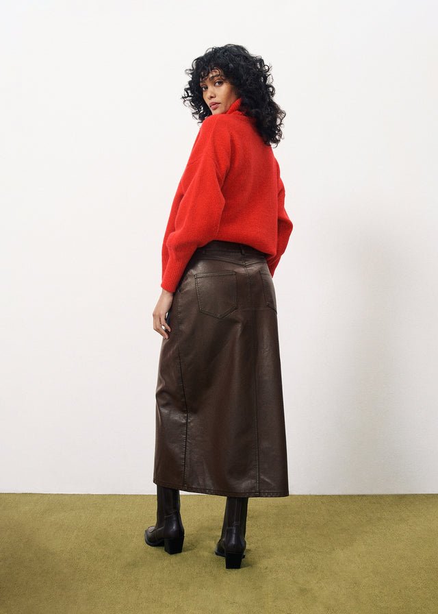 Nassia Espresso Skirt - Addie Rose Boutique - Austin