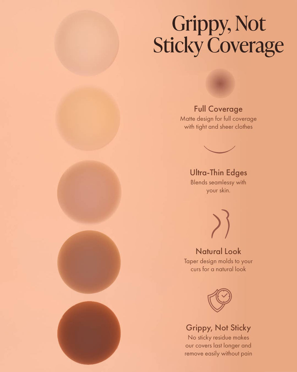 Non - Adhesive "Grippy, Not Sticky" Nipple Covers - Addie Rose Boutique - Austin