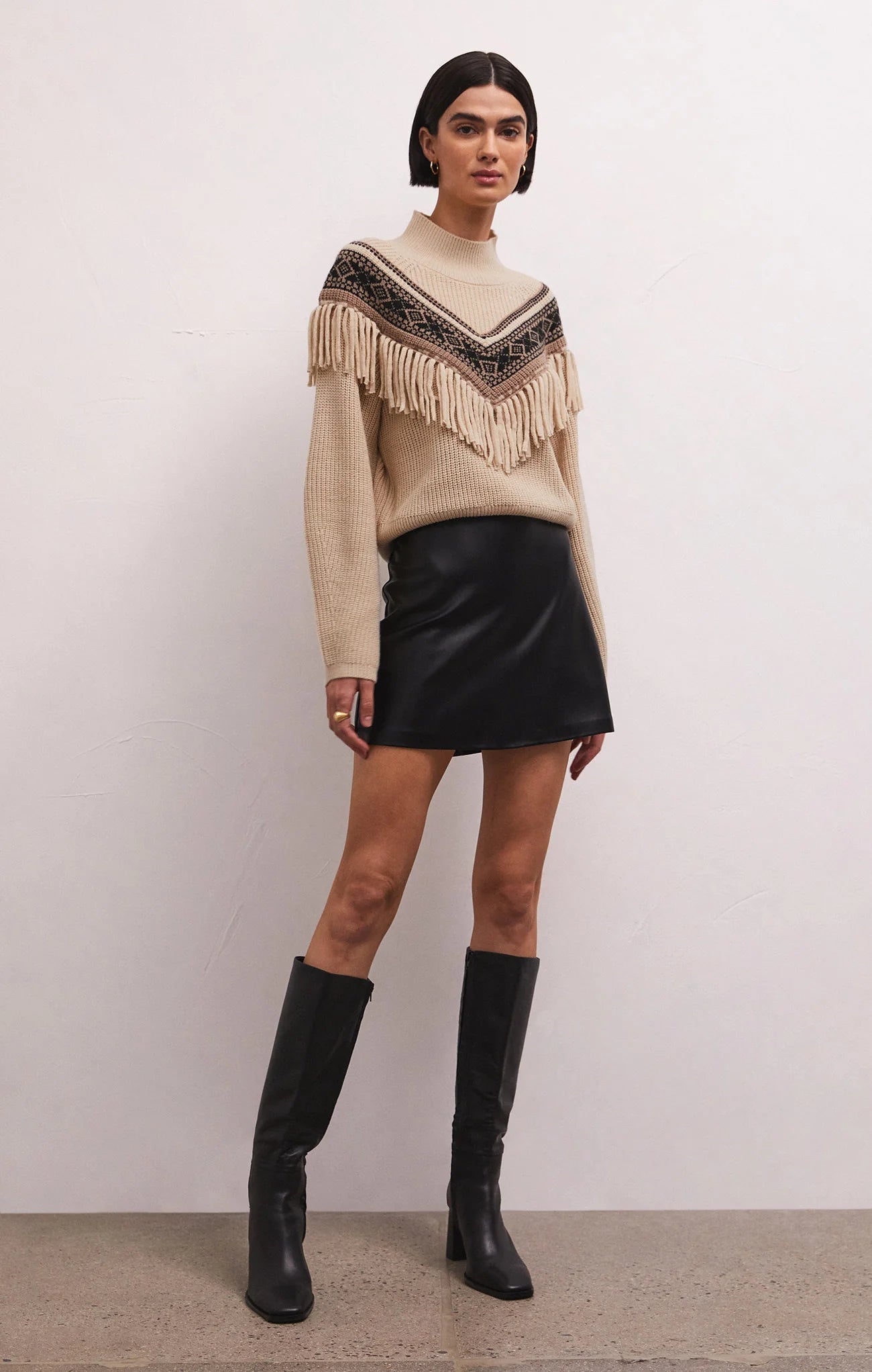 North Fringe Sweater - Addie Rose Boutique - Austin