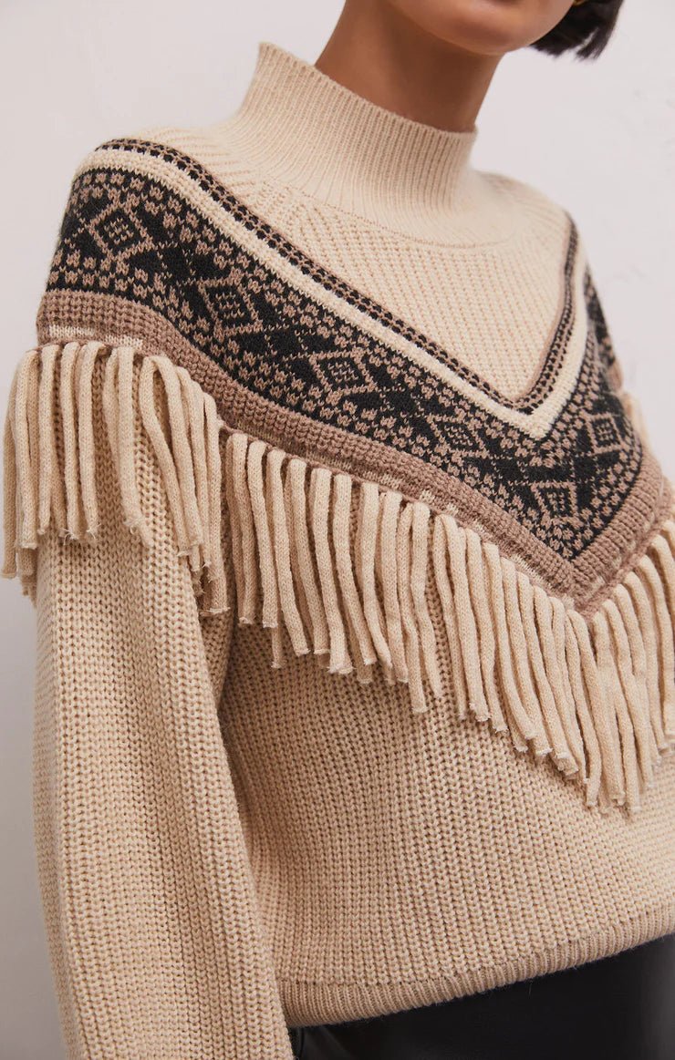 North Fringe Sweater - Addie Rose Boutique - Austin