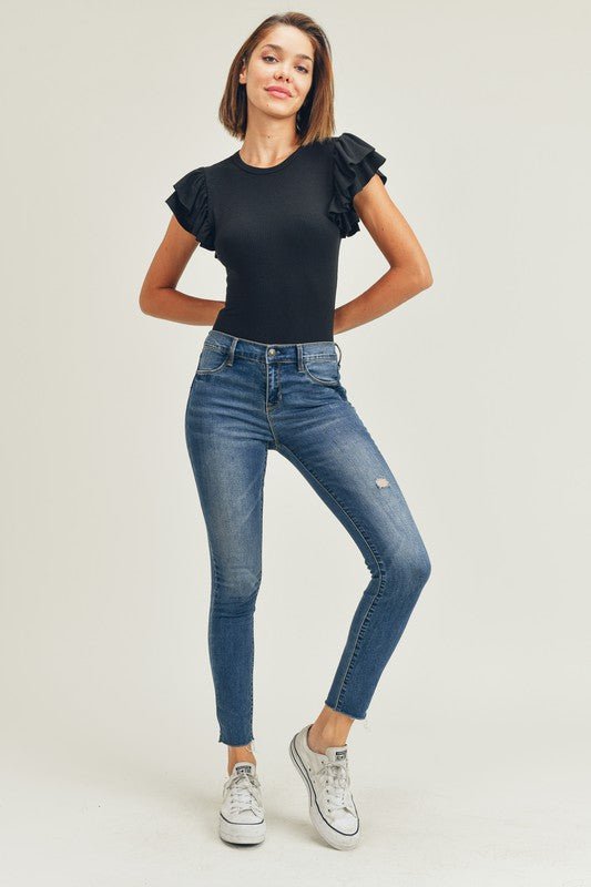 Octavia Ruffle Bodysuit - Addie Rose Boutique - Austin