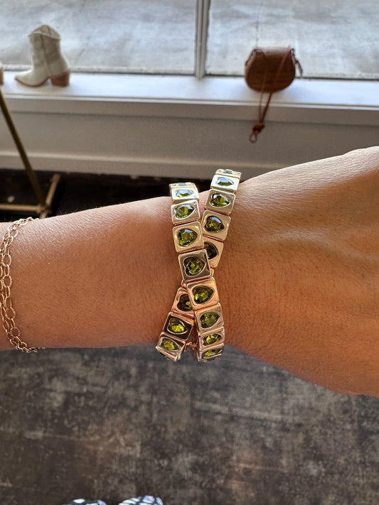 Olive Heart Bracelet - Addie Rose Boutique - Austin