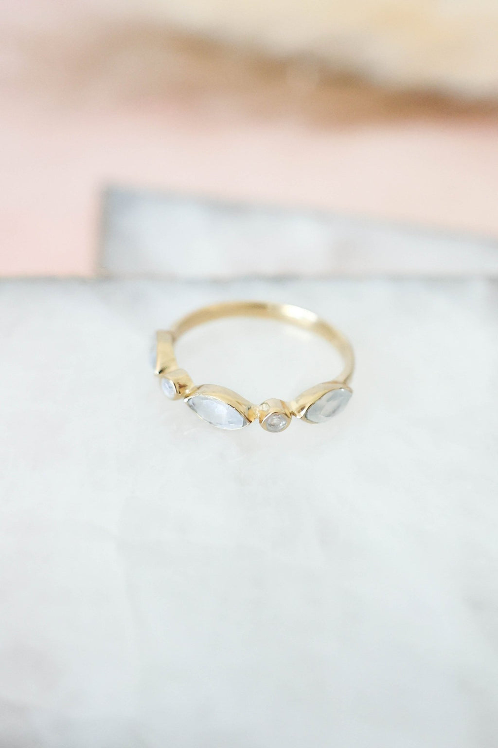 Olivia Moonstone Ring in Gold - Addie Rose Boutique - Austin