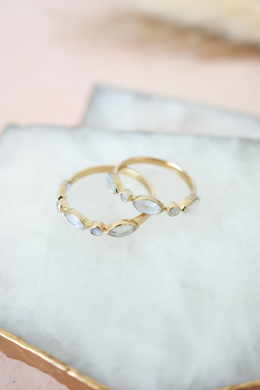Olivia Moonstone Ring in Gold - Addie Rose Boutique - Austin