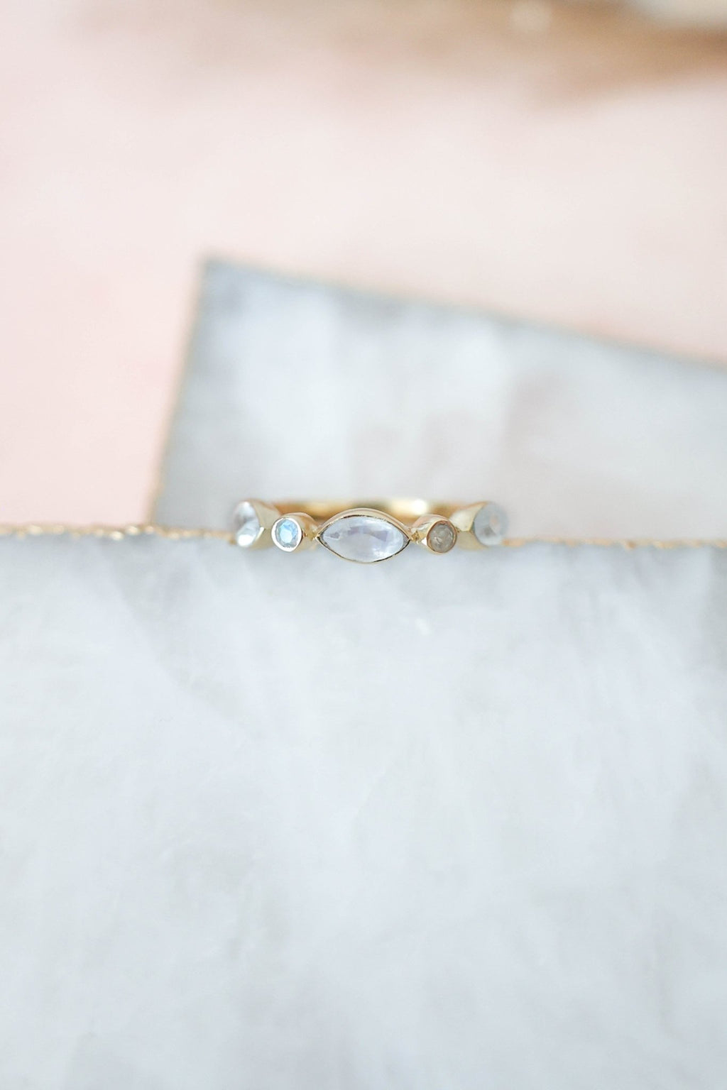 Olivia Moonstone Ring in Gold - Addie Rose Boutique - Austin