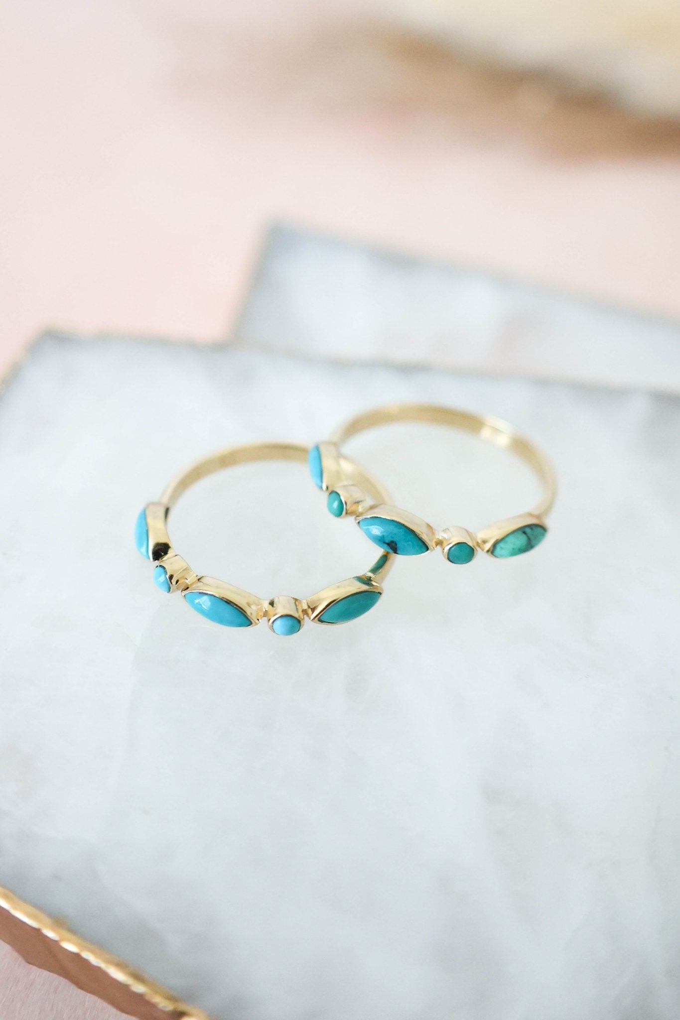 Olivia Turquoise Ring in Gold - Addie Rose Boutique - Austin