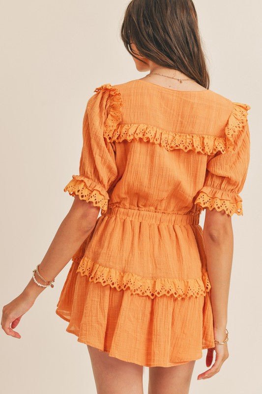 Orange Crush Ruffle Mini - Addie Rose Boutique - Austin