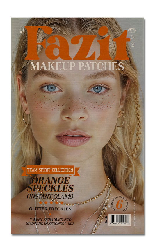 Orange Spirit Speckles Makeup Patches - Team Spirit Collection - Addie Rose Boutique - Austin