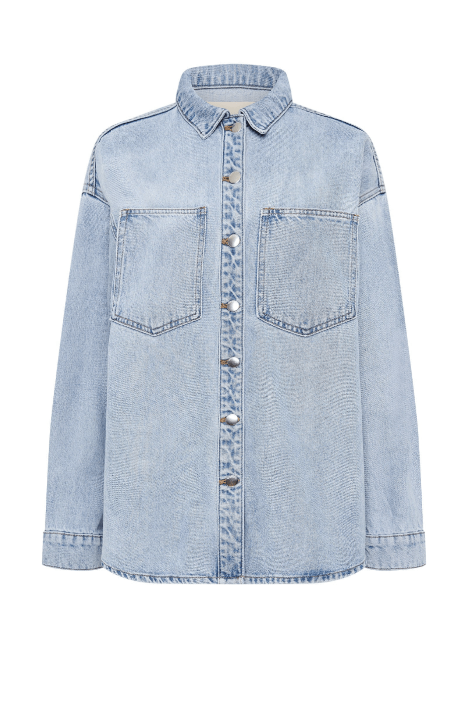 Organic Denim Overshirt - Addie Rose Boutique - Austin