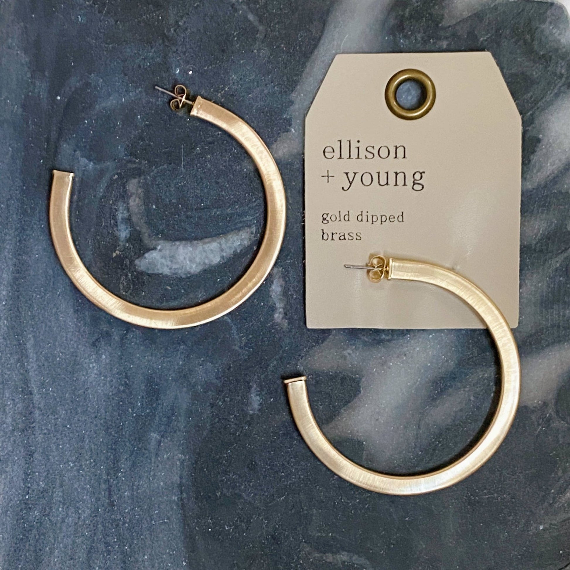 Overall Luxe Round Hoop Earrings - Addie Rose Boutique - Austin
