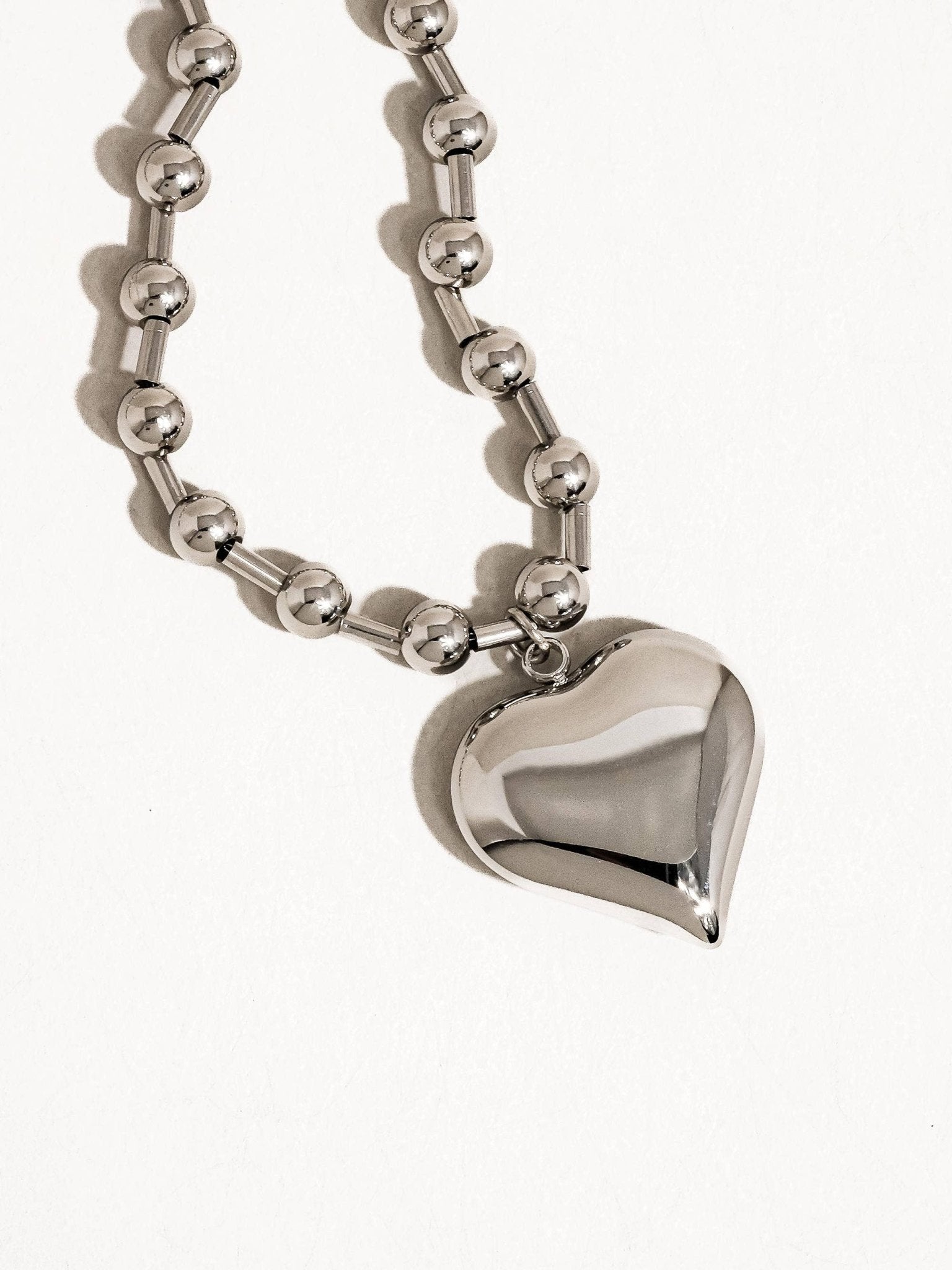 Paris 18K Gold Non - Tarnish Large Heart Chain Necklace - Addie Rose Boutique - Austin