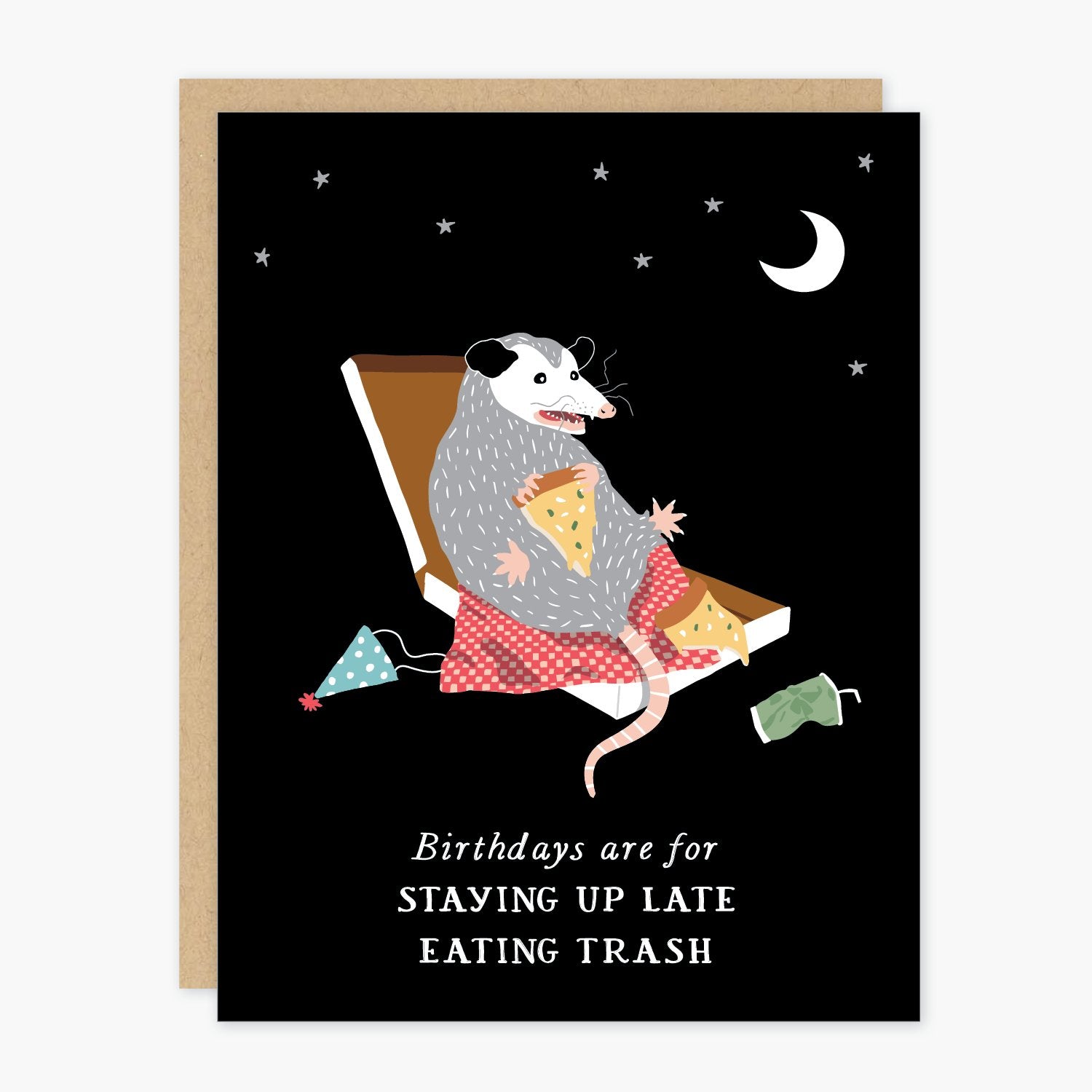 Party of One - Birthday Possum Card - Addie Rose Boutique - Austin