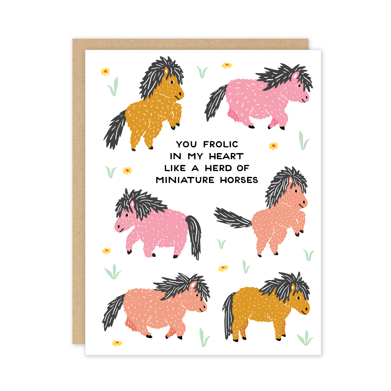 Party of One - Miniature Horses Card - Addie Rose Boutique - Austin