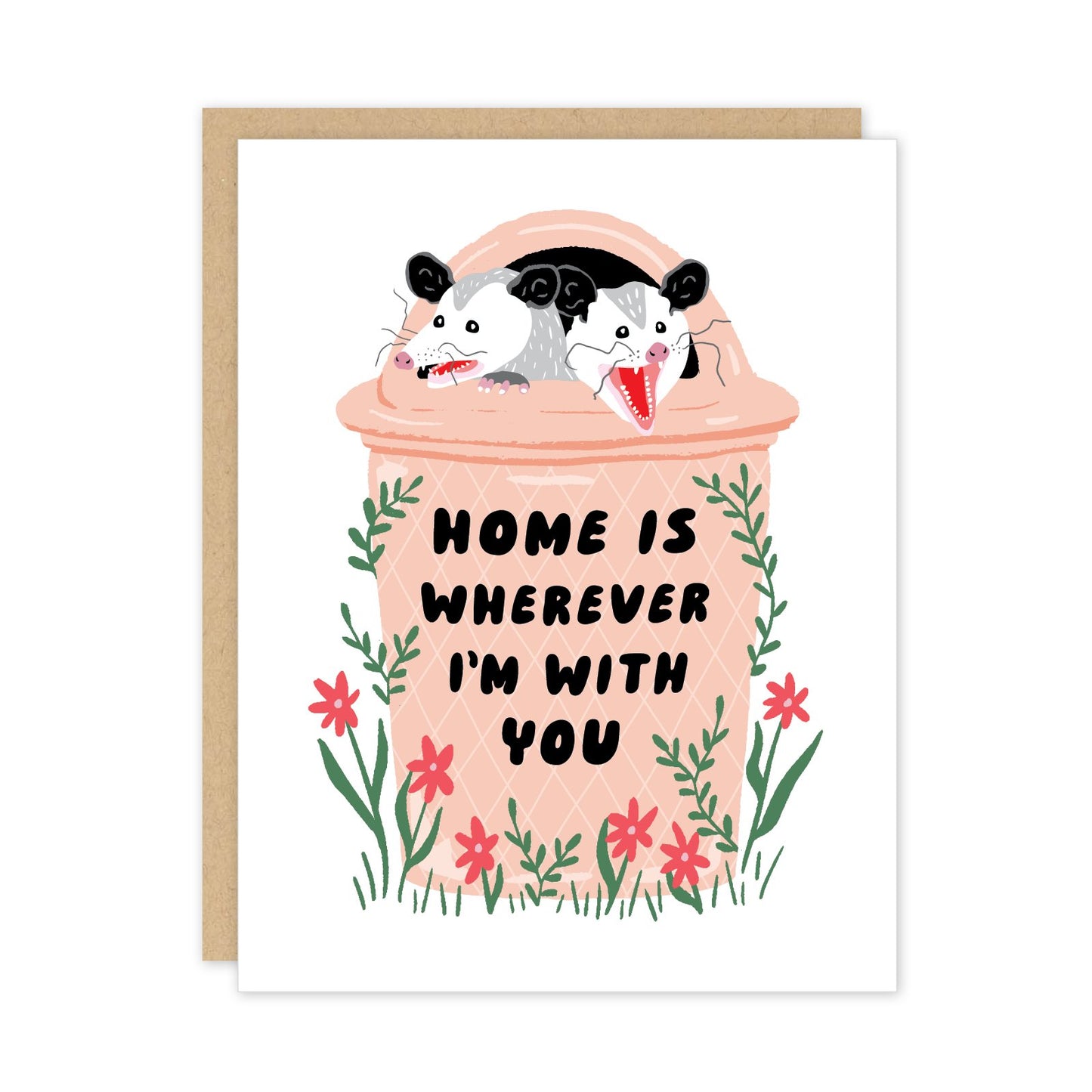 Party of One - Possum Home Trash Love Friendship Card - Addie Rose Boutique - Austin