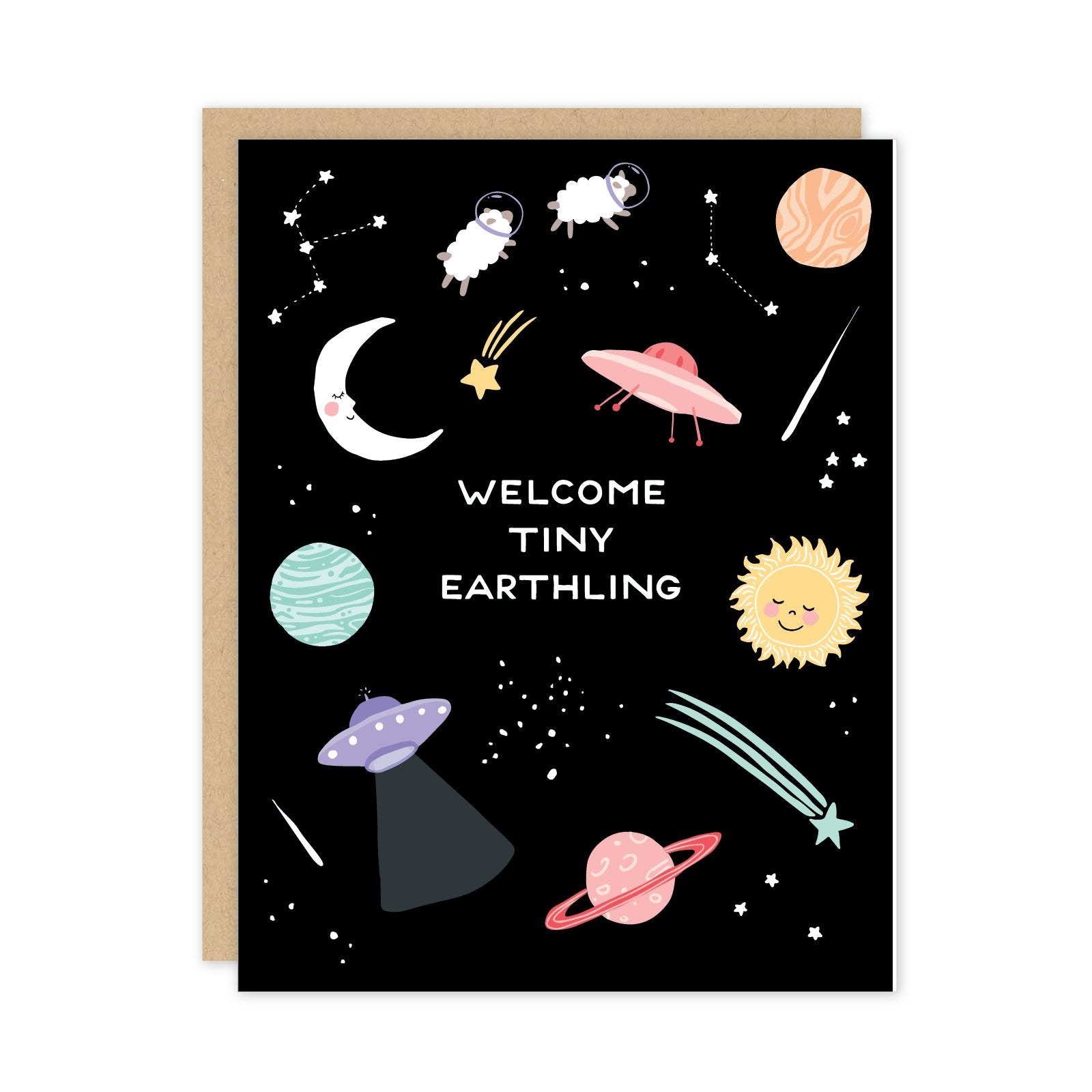 Party of One - Tiny Earthling Baby Card - Addie Rose Boutique - Austin