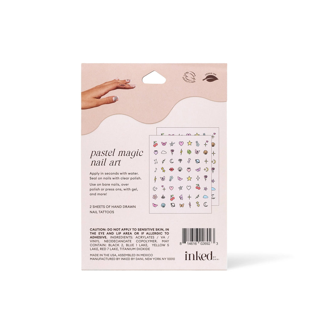 Pastel Magic Nail Art Temporary Tattoo Pack - Addie Rose Boutique - Austin
