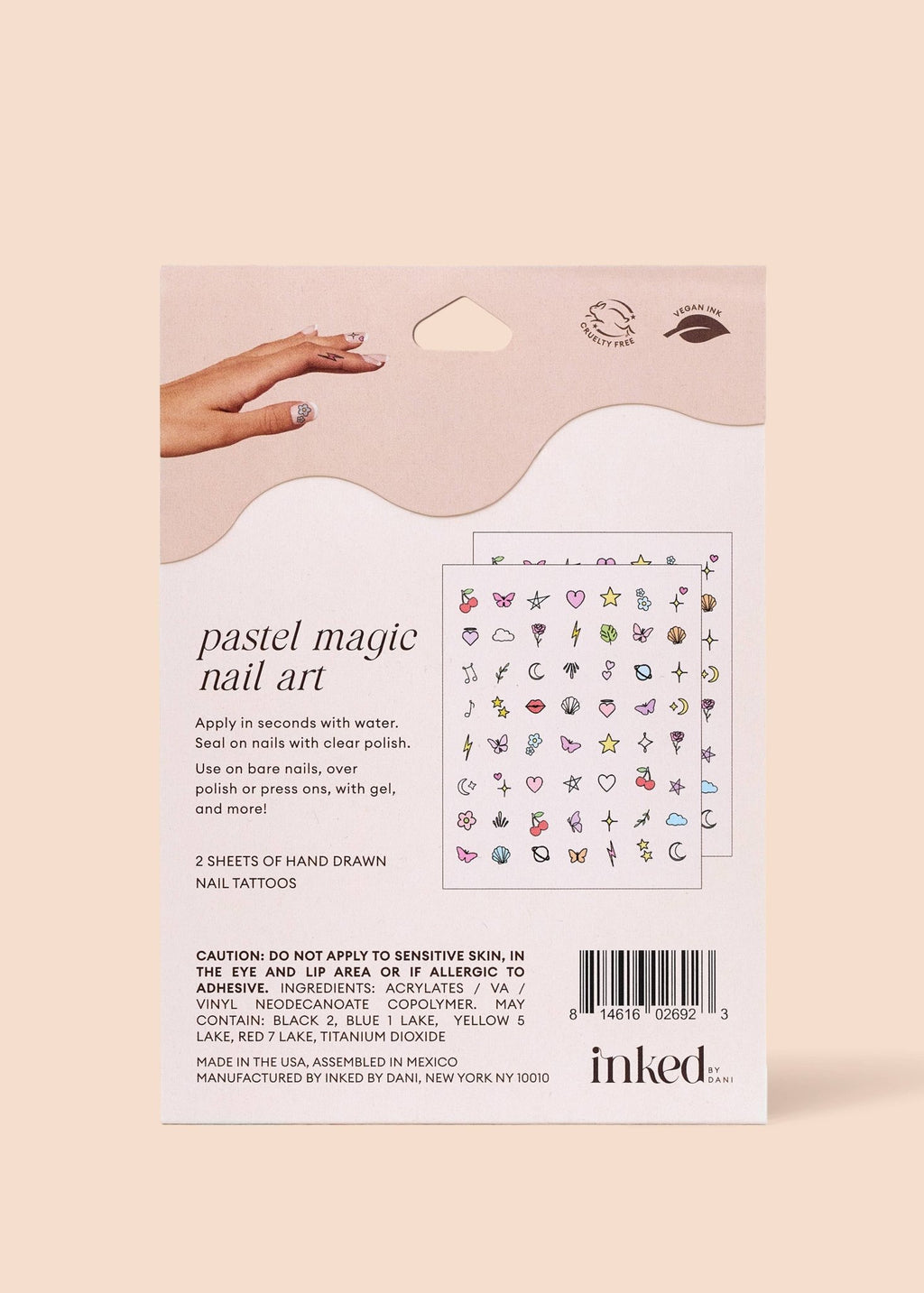 Pastel Magic Nail Art Temporary Tattoo Pack - Addie Rose Boutique - Austin