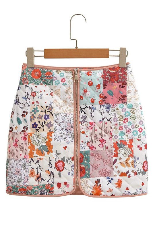 Patchwork Skirt - Addie Rose Boutique - Austin