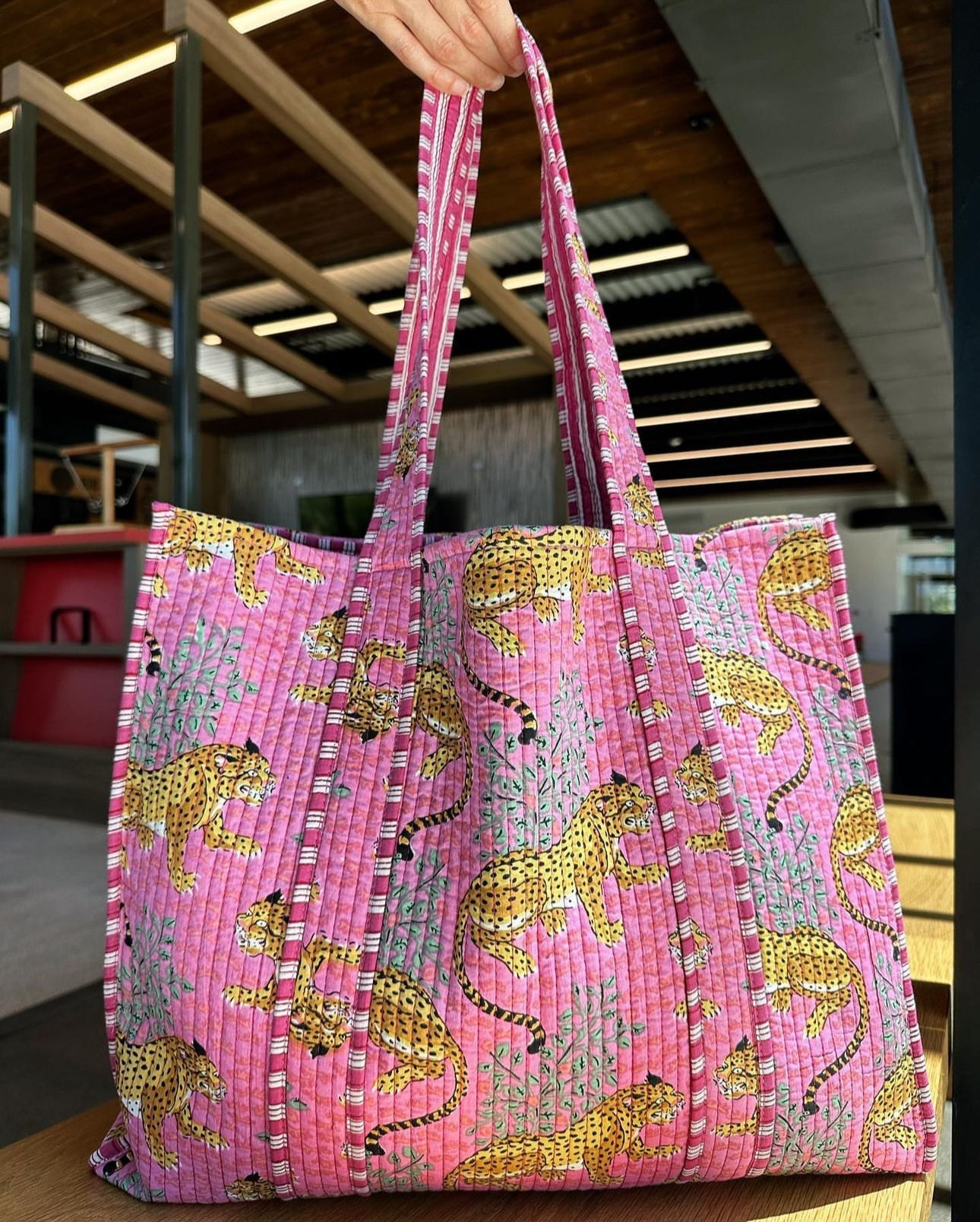 Pink Leopard Tote - Addie Rose Boutique - Austin