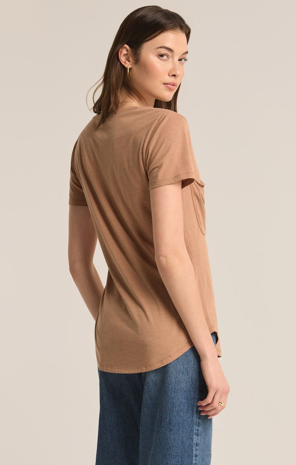 Pocket Tee - Burro - Addie Rose Boutique - Austin
