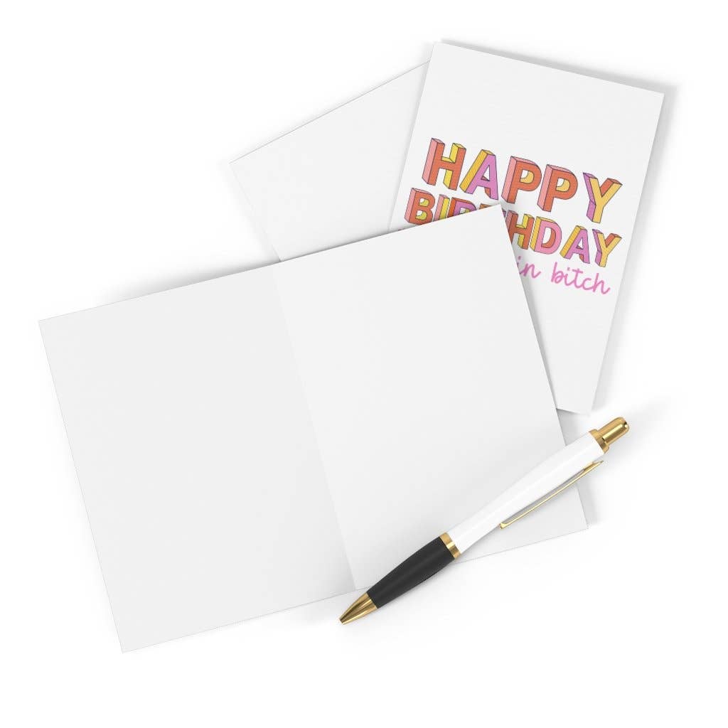 R is for Robo - Bitch Funny Birthday Card Birthday Greeting Cards for Women - Addie Rose Boutique - Austin