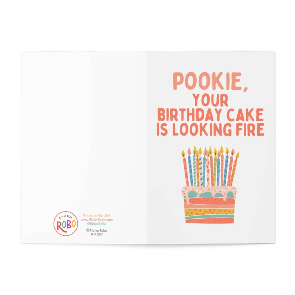 R is for Robo - Pookie Birthday Card - Funny Birthday Greeting Cards - Addie Rose Boutique - Austin