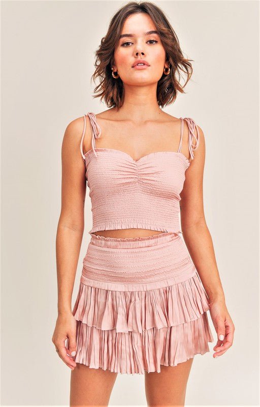 Raspberry Flutter Skirt - Addie Rose Boutique - Austin