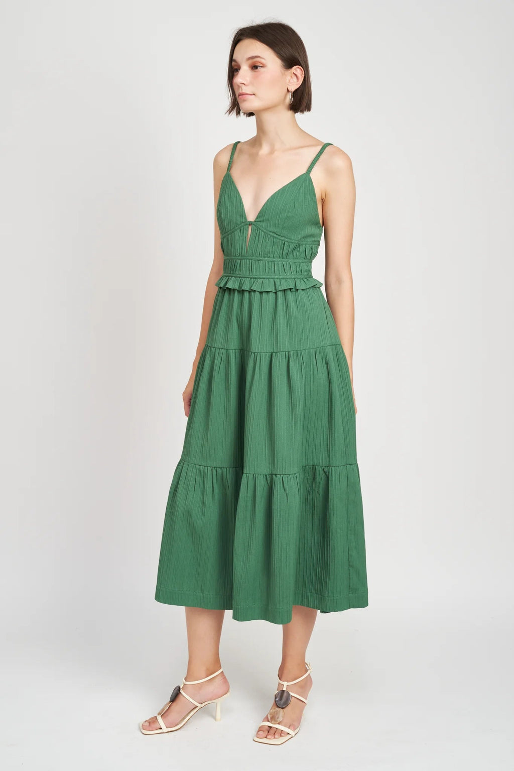 Rider Green Midi Dress - Addie Rose Boutique - Austin