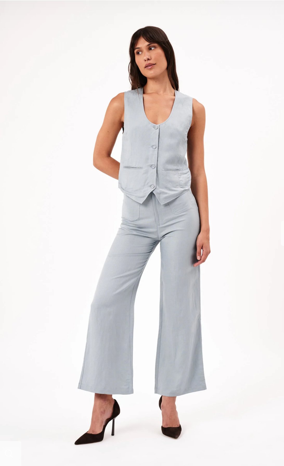 Rollas Soho Vest Linen - Addie Rose Boutique - Austin