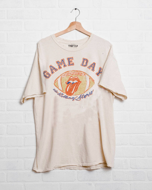 Rolling Stones Game Day Football Tee - Addie Rose Boutique - Austin